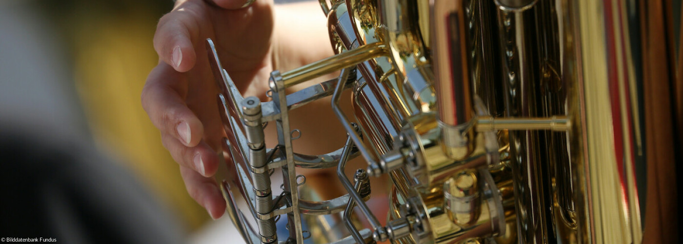 Blechblasinstrument in Aktion