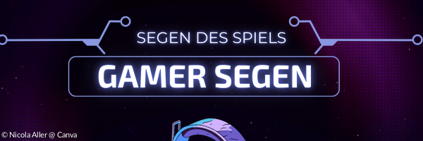 Gamersegen mit Abbildung von Gamer Kopfhörern