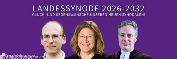 Peter Bauer, Sabine Tauscher und Andreas Gebelein vor lila Hintergrund