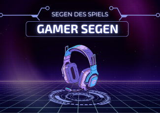 Gamersegen mit Abbildung von Gamer Kopfhörern