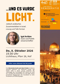 Plakat Lesung 8.10., 19.00 Uhr, Lichthaus Hof