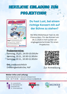 Einladung zum Projektchor für Kinder