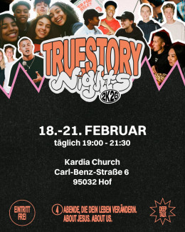 true story plakat schwarz orange