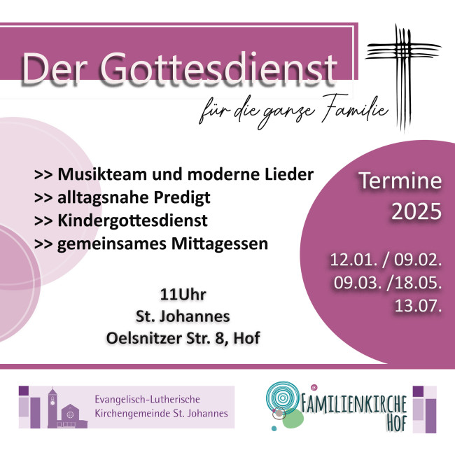 Gottesdienste für die ganze Familie