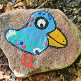 Bemalter Stein Vogel Bemalter Stein Vogel